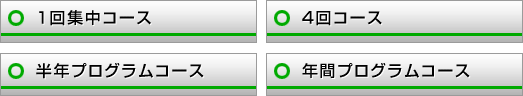 １回集中コース ４回コース 半年プログラムコース 年間プログラムコース